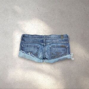 7 For All Mankind Low Rise Micro Denim Shorts